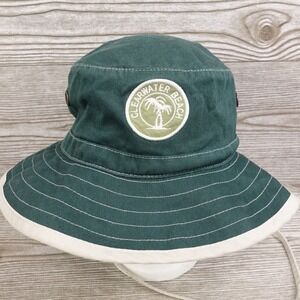 CLEARWATER BEACH SURF STYLE ONE SIZE GREEN SUN HAT CAP ONE SIZE